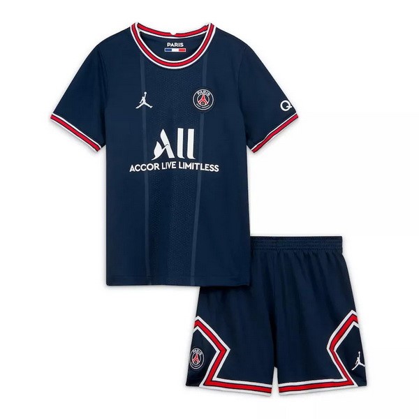 Trikot Paris Saint Germain Heim Kinder 2021-22 Blau Fussballtrikots Günstig